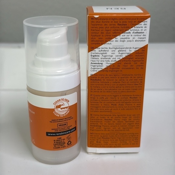 REN Clean Skincare Brightening Dark Circle Eye Cream NWT Full Size 0.5 fl oz - Picture 3 of 3